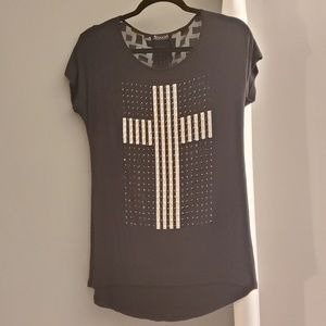 Vocal~ Black Studed/ Gem Cross Tee